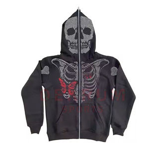 Nueva llegada de sudaderas con capucha para hombre con diamantes de imitación High Street Style tela cómoda de secado rápido para el invierno salida directa de fábrica - Product Image 1