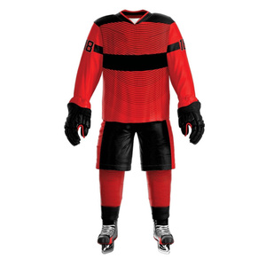 Uniforme de hockey sur glace personnalisé de haute qualité en polyester, fabriqué en usine, uniforme de hockey sur glace à bas prix - Product Image 1