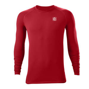 Camisetas personalizadas de manga larga para hombres de gimnasio, camisetas de color sólido para jóvenes - Product Image 2