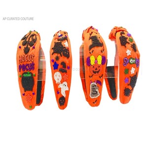 Custom Made Trick or Treat Halloween and Christmas Designed Hand made Knotted Halloween Hair Accessories for Girls and Women - Product Image 2