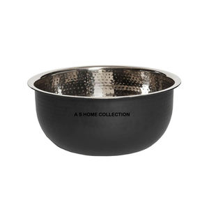 Bol à pédicure en aluminium de luxe moderne et simple pour usage en pédicure avec finition noire mate - Product Image 3