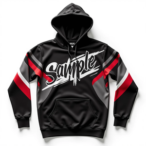 Sudadera con Capucha para Hombre, Estilo Urbano, Holgada, Sublimada, Personalizada, 100% Poliéster, Mezcla de Algodón Básico, Prenda Diaria - Product Image 4