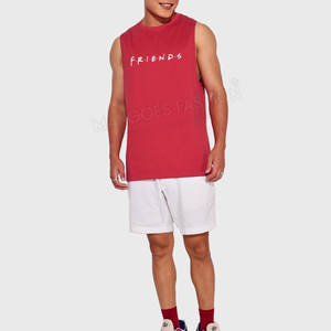 Vêtements de fitness vêtements pour hommes débardeur coton polyester respirant couleur et taille personnalisées débardeur pour hommes - Product Image 3