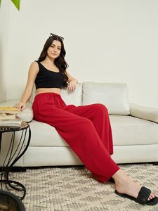 Pantalons droits confortables à coupe droite, faits sur mesure, avec élastique et cordon de serrage, pour les clients de boutiques et les revendeurs de vêtements - Product Image 6