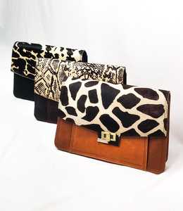 Nuevos bolsos de hombro de cuero de piel con estampado de animales de estilo occidental de alta calidad de moda genuina superventas bolsos laterales para mujeres - Product Image 5