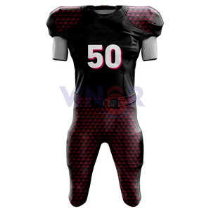 Uniforme de football américain de sublimation de couleur unie, uniforme de football américain sur mesure à séchage rapide, avec entretien OEM, vêtements de sport - Product Image 2