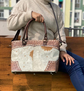 ODM OEM sac fourre-tout dissimulé en cuir usiné à la main de haute qualité pour femmes fabricant 2024 sacs à main bandoulière en cuir de vache véritable - Product Image 2