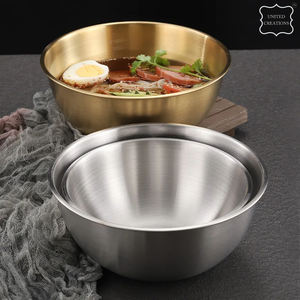 โรงงานขายส่งนํามาใช้ใหม่คุณภาพสูงสแตนเลสโลหะทองเงินชามซุปก๋วยเตี๋ยวขนาดใหญ่ - Product Image 2