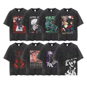 Camisetas de Anime de gran tamaño con estampado gráfico de logotipo personalizado para hombre - Product Image 2