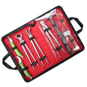 Top Rated Horse Farrier Tool Kit Driving Hammer Hoof Clincher Nipper and Grooming Hoof Bot Shoe <b>Puller</b> Hoof Buffer and Pick - Product Image 1