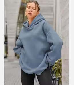 Sweat à capuche surdimensionné personnalisé unisexe pour femmes en coton de haute qualité conçu pour les vêtements grande taille Logo avant Position - Product Image 2