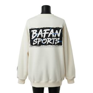 Sweat-shirt oversize pour femme en tissu polaire en coton GSM, couleur crème, logo personnalisé, impression sérigraphique, style décontracté, sweat-shirt respirant pour femme - Product Image 2