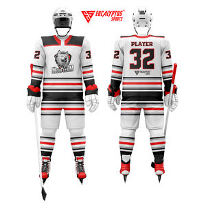 Uniformes de hockey sur glace respirants personnalisés de haute qualité |   Concevez vos propres maillots de hockey d'équipe |   Impression par sublimation 100% polyester - Product Image 2