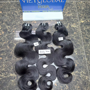 Meilleur 100% naturel noir cambodgien luxe vierge doux haute qualité trame de cheveux humains Double dessiné vague de corps meilleur vendeur - Product Image 1