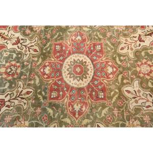 5.6x14.8 ft Vintage Rug, Turkish Rug, <b>Red</b> Floral <b>Wool</b> Rug - Product Image 5