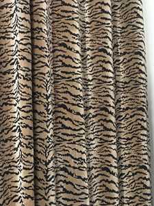 Vintage Style Beige Brown Velvet Curtain Tiger Print Can Be Customize Boho Decor High quality cotton velvet is truly luxurious - Product Image 4