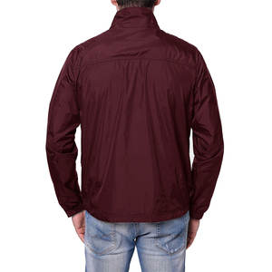 Veste coupe-vent imperméable pour homme en gros, blocs de couleur, fermeture éclair, manches retroussées, veste en nylon - Product Image 2