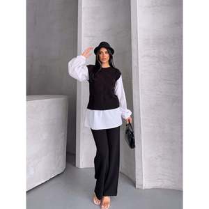 ชุดเสื้อถักลายละเอียด 1561 สำหรับผู้หญิง เสื้อเชิ้ตและเสื้อสเวตเตอร์สุดเก๋ - Product Image 5