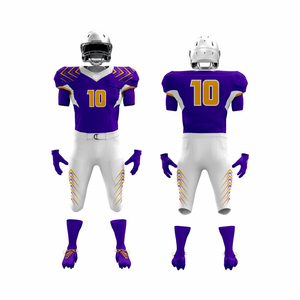 Uniformes de football américain en polyester 100% pour adultes et clubs de jeunes ensembles de maillots et de pantalons entièrement assortis à usage sportif - Product Image 1