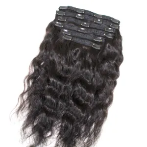 Clip vietnamien dans les extensions de cheveux remy cheveux humains en triple trame, Clip vierge dans les extensions de cheveux humains