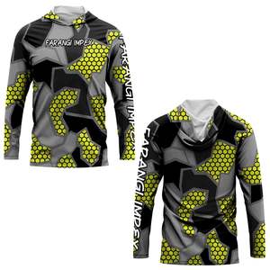 Material de ropa de pesca personalizada Upf 50 + Camisas con capucha de caza de manga larga informales ligeras con capucha para hombres Sudadera con capucha ligera - Product Image 3