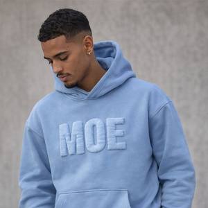 Sudaderas con Capucha de Felpa Gruesa para Hombre, Estilo Holgado, Lisas, con Logotipo Personalizado, Sudadera Urbana, Fabricante OEM, Venta al por Mayor en EE. UU. - Product Image 2