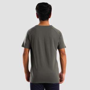 Camiseta Juvenil Heritage de Punto Grueso, Color Gris, Corte Holgado, Teñido Liso con Serigrafía o Impresión DTG - Product Image 2