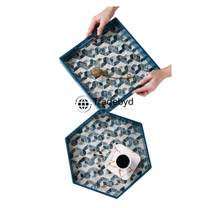 Bandeja con incrustaciones de fregona Premium Tradebyd para interiores de casas elegantes Decoración de mesa de comedor y propósito de regalo - Product Image 3