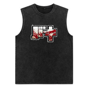 เสื้อกล้ามระบายอากาศได้ดีสำหรับผู้ชายเสื้อกล้ามผ้าฝ้าย100% ใส่ไปยิมฤดูร้อนพิมพ์ลาย3D แบบกำหนดเอง - Product Image 6