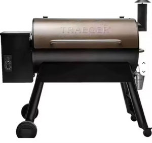 Barbecue à granulés à hauteur réglable, 34 pouces, en aluminium galvanisé bronze, capacité de fumoir au charbon de bois - Product Image 4