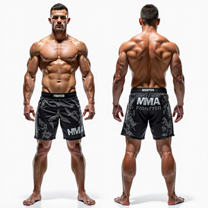 Pantalones cortos de lucha MMA personalizados con desgaste MMA sublimado ligero para No Gi Jiu Jitsu Kimono de Jiu Jitsu Flexibilidad - Product Image 4