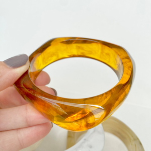 Bracelets en résine transparente brillante et mate Bracelets en résine faits à la main élégants accessoires élégants pour femmes - Product Image 4