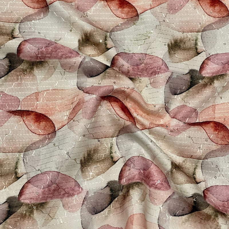 100 Polyester Eco Friendly Printed Peach