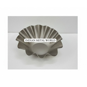Tazón Decorativo de Chocolate Creativo de Acero Inoxidable, Acabado Plateado Moderno, Borde Ondulado, Centro de Mesa de Aluminio, Decoración del Hogar - Product Image 6