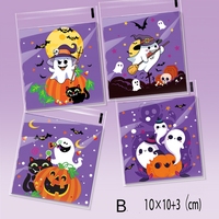 Nouvelle conception de sac en BOPP auto-adhésif de qualité alimentaire pour Halloween, pour emballer les collations, les chewing-gums, les aliments pour animaux de compagnie, les gelées, les sushis