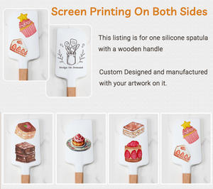 कस्टम बाहर व्यंजन मक्खन केक पेस्ट्री रसोई सामान सिलिकॉन स्पुला बेकिंग उपकरण - Product Image 2