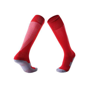 Chaussettes de sport antidérapantes pour adultes à tube long, fond en tissu éponge, personnalisables, chaussettes de football, vente en gros, genouillères de sport d'entraînement - Product Image 5