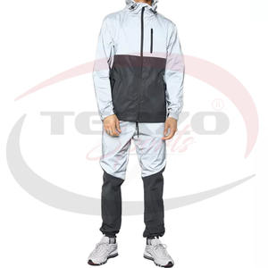 Conjunto de chándal cortavientos para hombre de talla grande estampado ligero de poliéster nailon impermeable para exteriores chándal cortavientos para hombre - Product Image 4