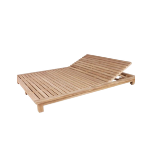 Tumbona de teca moderna natural Muebles de exterior Hotel Chaise Lounge doble al aire libre Materiales de alta calidad - Product Image 4