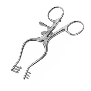 WULLSTEIN-Source d'alimentation manuelle, écarteur adson coudé de 125mm, 5 pouces, 3x3 dents, instruments chirurgicaux vétérinaires en acier émoussé - Product Image 6