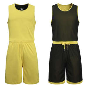 Dernière conception de sublimation personnalisée ensemble d'uniformes de basket-ball à broderie réversible meilleur vente en gros uniforme de maillot de basket-ball pour hommes - Product Image 2