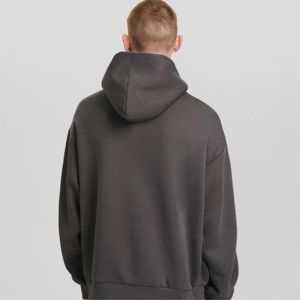 Sweat-shirt à capuche oversize pour homme, en molleton français 3D, avec logo double ligne, décontracté, essentiel pour l'hiver, coupe ample - Product Image 5
