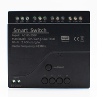 Interrupteur intelligent WiFi Tuya 10A 4 canaux - Relais à bascule momentané AC 85-250V compatible avec le contrôle des appareils électroménagers intelligents