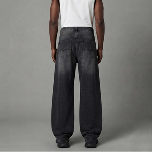 Nouveauté 2026 – Pantalon streetwear décontracté hip-hop, coupe ample délavée, taille élastique respirante, avec logo personnalisé brodé ou imprimé, 100 % coton - Product Image 2