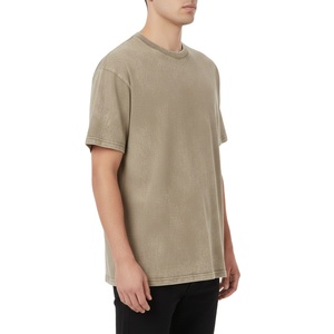 Mens Acid Wash T Shirt 230 GSM Regular Fit O Neck Short Sleeve Casual Wear Soft Lightweight Summer Daily Wear OEM Service 2026 - Product Image 2