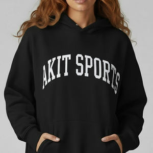 Nueva Colección de Sudaderas con Capucha de Manga Larga para Mujer, Invierno, Hombros Caídos, 100% Algodón, Color Sólido, Logotipo Frontal, Ropa Casual de Calle - Product Image 4