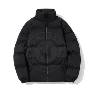 New Design Stand <b>Collar</b> Bubble <b>Jackets</b> for Men Long Sleeves Full Zipper Men Bubble <b>Jackets</b> - Product Image 1
