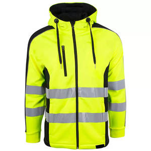 OEM Custom Logo Security Outdoor <b>Running</b> Hoodies 2024 High Visibility Quick Dry <b>Reflective</b> Zip <b>Jackets</b> Waterproof Breathable - Product Image 1