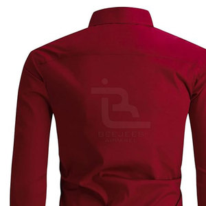 Vêtements de mode couleur unie hommes chemises boutonnées vêtements d'été fabriqués au Pakistan chemises décontractées - Product Image 6