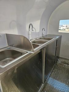 Livraison gratuite, remorque à café mobile entièrement équipée de 8 pieds pour les petites entreprises de rue, chariot de vente de boissons à expresso pour les cafés - Product Image 4